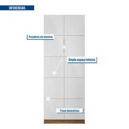 Armário para Escritório Alto 2 Portas Cubic  - 5