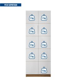 Armário para Escritório Alto 2 Portas Cubic  - 6