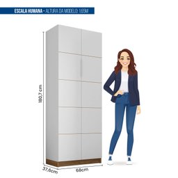 Armário para Escritório Alto 2 Portas Cubic  - 4