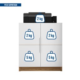 Armário para Escritório Baixo 2 Portas Cubic  - 6