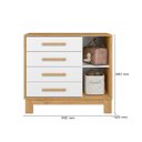 Ver imagem 4 de Cômoda Sapateira 4 Gavetas 1 Porta Q Encanto Slim Mdf: Freijo Branco