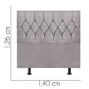 Ver imagem 3 de Cabeceira Estofada Cama Box Casal 140cm Istambul Suede Cinza Claro- Mabe Magazine