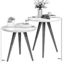 Ver imagem 4 de Conjunto 2 Mesas Retrô Pés Palito Apoio e Lateral Star - Jm3:freijó