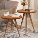 Ver imagem 3 de Conjunto 2 Mesas Retrô Pés Palito Apoio e Lateral Star - Jm3:freijó