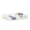 Cama Viúva Infantil Montessori Branco Madeira Casa com Estrado Stella Idimex - 6