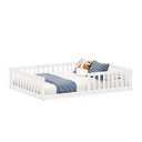 Ver imagem 6 de Cama Viúva Infantil Montessori Branco Madeira Casa com Estrado Stella Idimex