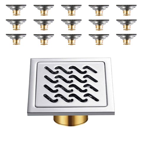 Ralo 10x10 Kit 15 Uni Aço Inox Banheiro Lavabo Anti Odor Anti Inseto Higienico Seguro Resistente Ant
