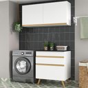 Ver imagem 1 de Conjunto Lavanderia Multiuso Armário e Balcão Multimóveis MP5015 Branco