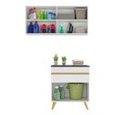 Ver imagem 4 de Conjunto Lavanderia Multiuso Armário e Balcão Multimóveis MP5015 Branco