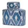 POTE DE PORCELANA GEOMETRICA AZUL 21CM X 11CM X 20CM BTC Decor - 1