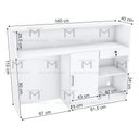 Ver imagem 2 de BALCÃO DE RECEPÇÃO ATENDENTE COM PORTA M469.B (LOJA, CAIXA) MUNDI MOVEIS