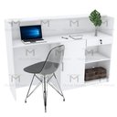 Ver imagem 7 de BALCÃO DE RECEPÇÃO ATENDENTE COM PORTA M469.B (LOJA, CAIXA) MUNDI MOVEIS