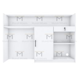 BALCÃO DE RECEPÇÃO ATENDENTE COM PORTA M469.B (LOJA, CAIXA) MUNDI MOVEIS - 5