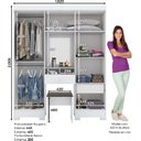 Ver imagem 6 de Guarda-Roupa Casal 6 Portas 2 Gavetas Fiora Henn