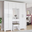 Ver imagem 1 de Guarda-Roupa Casal 6 Portas 2 Gavetas Fiora Henn