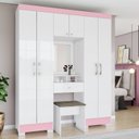 Ver imagem 3 de Guarda-Roupa Casal 6 Portas 2 Gavetas Fiora Henn