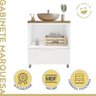 Gabinete para Banheiro 80cm Mdf Nesher Marquesa Branco Marrom - 4