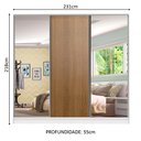 Ver imagem 3 de Guarda Roupa Infantil 100% Mdf Madesa Logan 3 Portas de Correr com Espelhos
