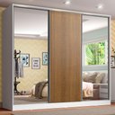 Ver imagem 1 de Guarda Roupa Infantil 100% Mdf Madesa Logan 3 Portas de Correr com Espelhos