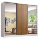 Ver imagem 2 de Guarda Roupa Infantil 100% Mdf Madesa Logan 3 Portas de Correr com Espelhos