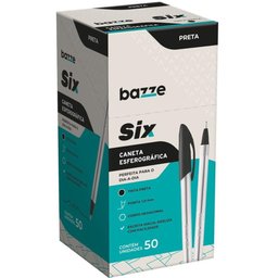 Caneta Esferografica Bazze SIX 1.0MM Preto Summit - 1 Caneta Esferografica Bazze SIX 1.0MM Preto Summit - 1