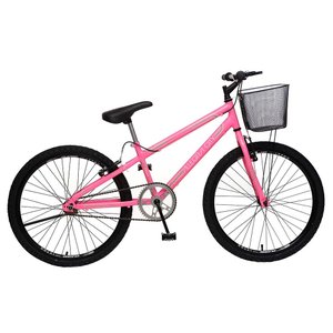 Bicicleta Allegra City Aro 24 Sem Marchas com Cesto Colli