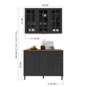 Ver imagem 4 de Armário Cozinha Modulada Compacta Americana 100% MDF 120cm Provence Multimóveis Crink-CPT012