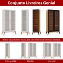 Ver mais imagens de Estante Livros Genialflex Malta 1 Porta de Vidro Branco