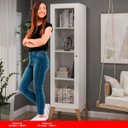 Ver imagem 4 de Estante Livros Genialflex Malta 1 Porta de Vidro Branco