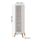 Ver imagem 3 de Estante Livros Genialflex Malta 1 Porta de Vidro Branco