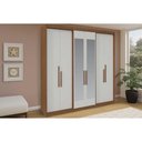 Ver imagem 1 de Guarda Roupa Casal 6 Portas (2 C/ Espelho) e 4 Gavetas Ph 18041 Carvalho/off White - Herval