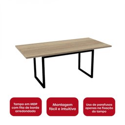 Mesa para Escritório Home Office 180cmx74cm - 5 Mesa para Escritório Home Office 180cmx74cm - 5