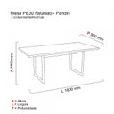 Ver imagem 4 de Mesa para Escritório Home Office 180cmx74cm 