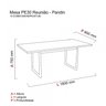 Mesa para Escritório Reunião 180x90cm Pe30  - 3