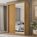 Ver imagem 2 de Guarda Roupa Casal Ambiente Riva 22515k com Espelho Cinamon Touch Off White Flex - Demóbile