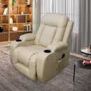 Ver imagem 2 de Poltrona do Papai Austin Elevação Lift com Massagem Aquecimento 150º Pu G31 - Gran Belo Bege
