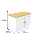 Ver imagem 3 de Gabinete para Banheiro 2 Portas 80cm Provence Mazzu