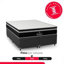 Ver imagem 7 de Cama Box Baú Casal Bipartido Preto + Colchão Paris Preto Couro Preto/preto