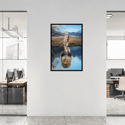 Quadro Decorativo Grande Para Sala Quarto Leão de Judá:Preto - 3