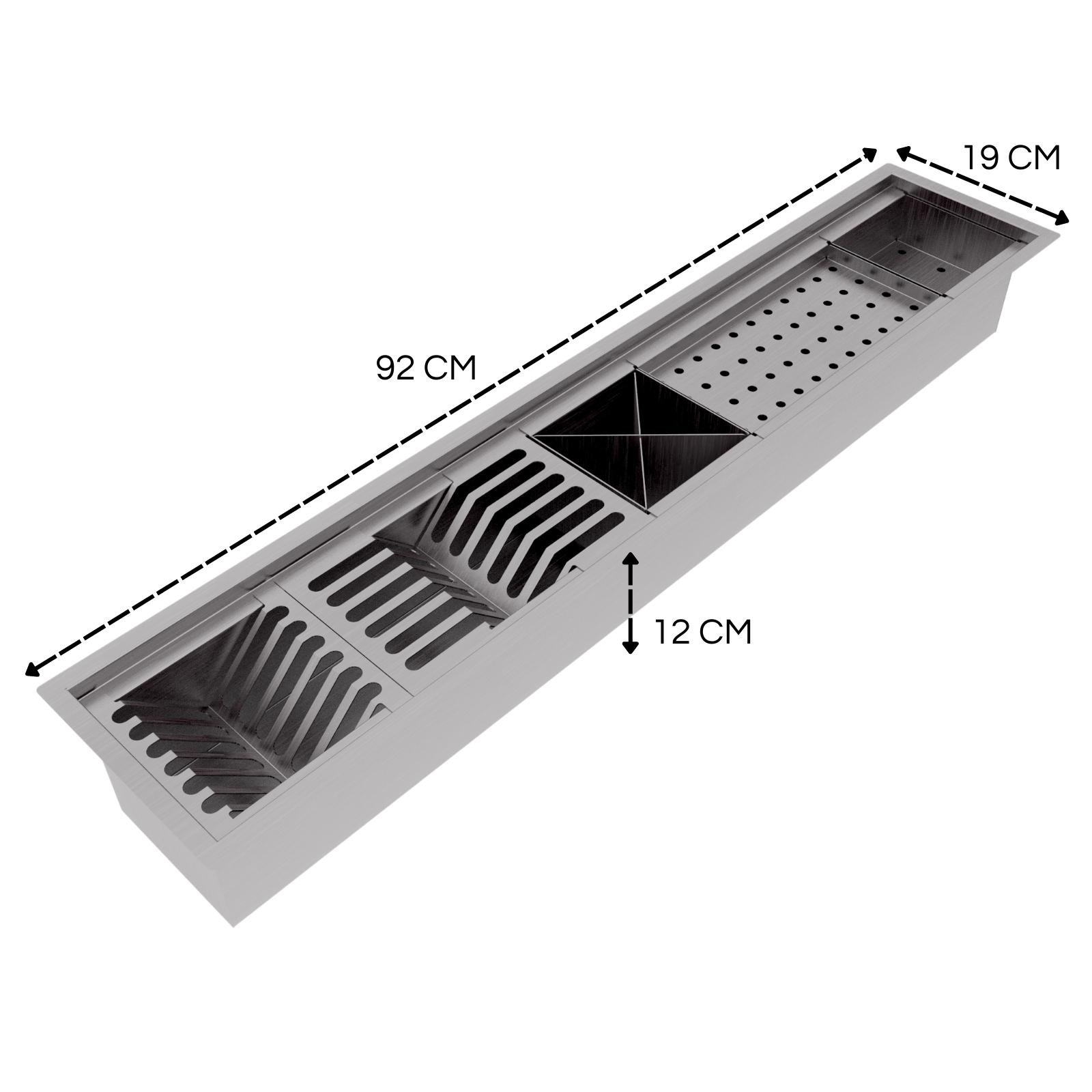 Calha Gourmet Escorredor Inox Tamanho 19x92 Cm Ecosul - 5