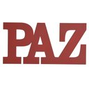 Ver imagem 1 de Kit com 2 Enfeites de Natal Palavra em Mdf Paz Vermelho 10x20cm