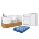 Ver imagem 1 de Berço Americano Multifuncional Formare Branco Freijó - Matic e Cômoda Infantil Americano Branco