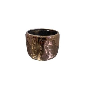 Vaso Decorativo Cachepot Cobre Bronze Envelhecido colonial Espressione Cachepot Decorativo Dourado, 