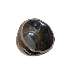 Vaso Decorativo Cachepot Cobre Bronze Envelhecido colonial Espressione Cachepot Decorativo Dourado,  - 4