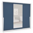 Ver imagem 2 de Guarda Roupa Casal 3 Portas de Correr e 4 Gavetas com Espelho 240850 Linha Porto Politorno Móveis