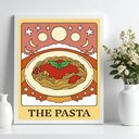 Ver imagem 2 de Quadro Decorativo Macarrão Pasta- Carta Tarot 33x24cm - com Vidro:moldura Preta