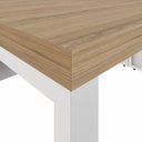 Ver imagem 7 de Plataforma de Trabalho 2 Pessoas 1,50m X 1,40m Pés Metal F5 Cor:macadâmia com Branco