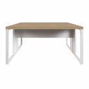 Ver imagem 4 de Plataforma de Trabalho 2 Pessoas 1,50m X 1,40m Pés Metal F5 Cor:macadâmia com Branco
