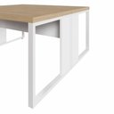 Ver imagem 6 de Plataforma de Trabalho 2 Pessoas 1,50m X 1,40m Pés Metal F5 Cor:macadâmia com Branco