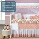 Ver imagem 5 de Kit Berço Safari Menino 11 Peças Estampado de Bichinhos + Naninha:rose